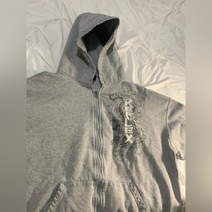 Vintage grey Chinese Dragon hoodie